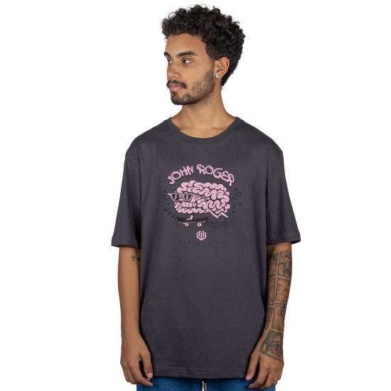 Camiseta John Roger Sk8 Brain Chumbo