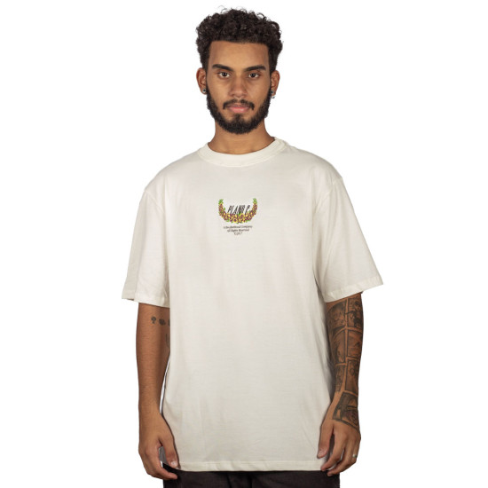 Camiseta Plano C Crown Flowers Off White