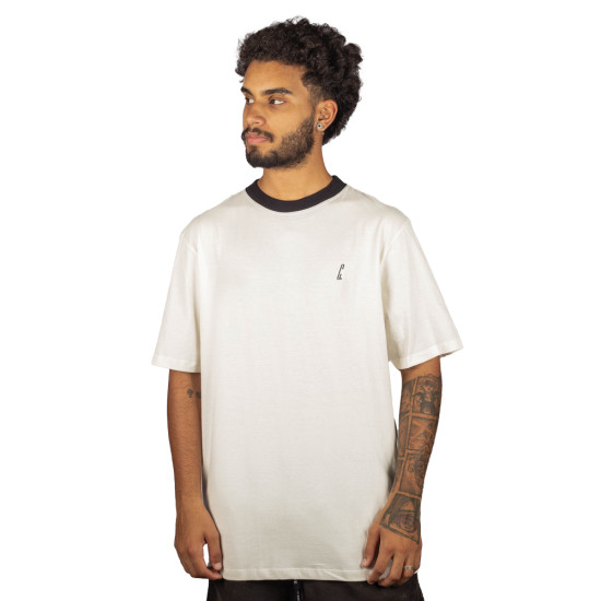 Camiseta Plano C Gola Contrastante Off White