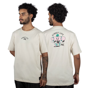 Camiseta John Roger Skate Walker Bege