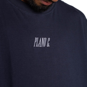 Camiseta Plano C Bordado Logo Azul 