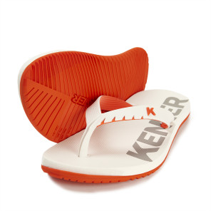 Chinelo Kenner Red Dnn-09 Branco / Laranja